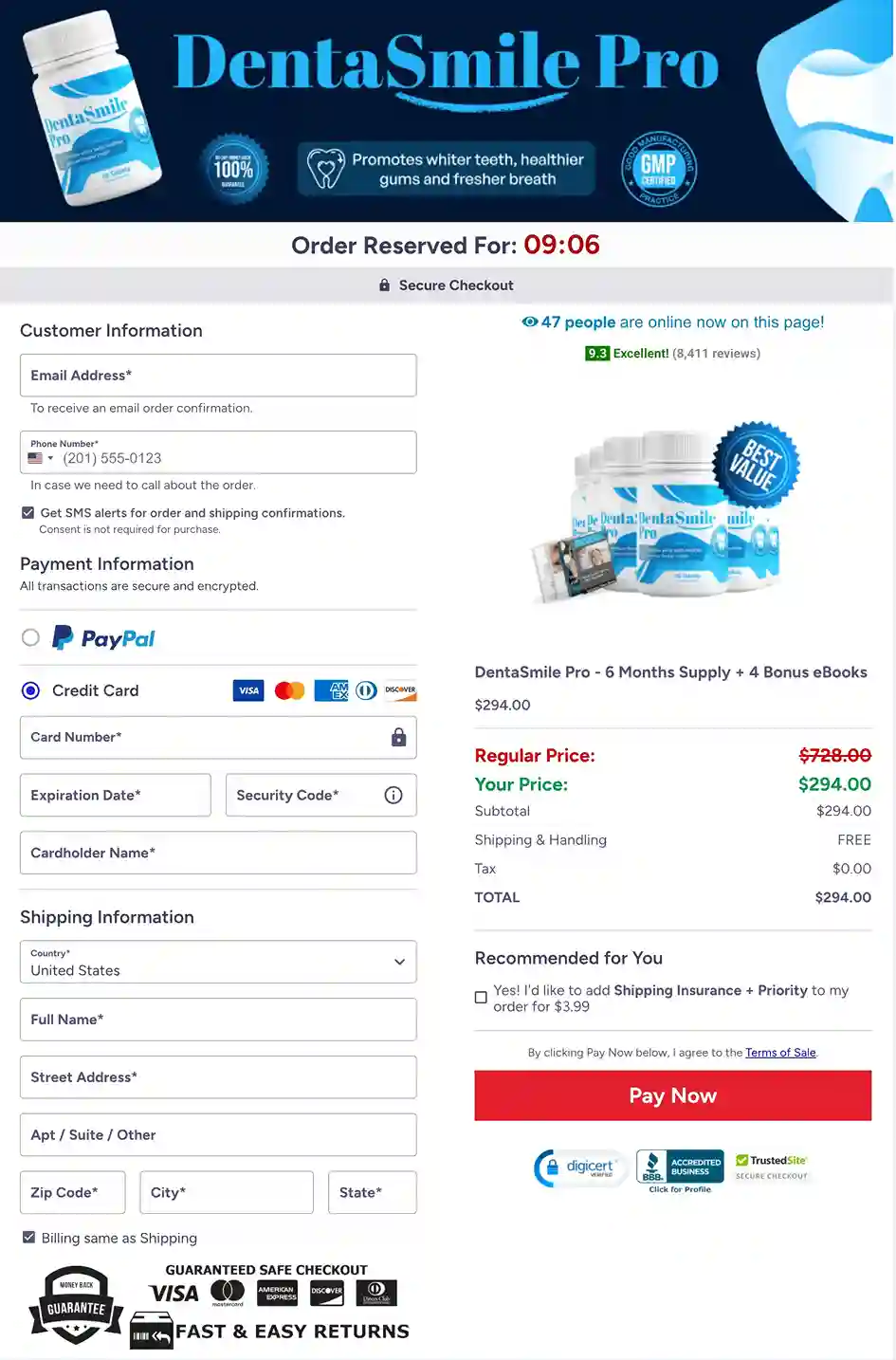 DentaSmile Pro Secure ClickBank Payment